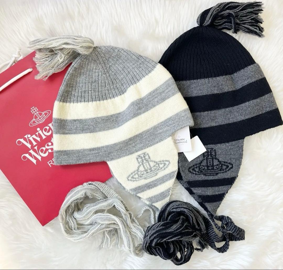 ヴィヴィアン　ニット帽　グレー　vivienne westwood
