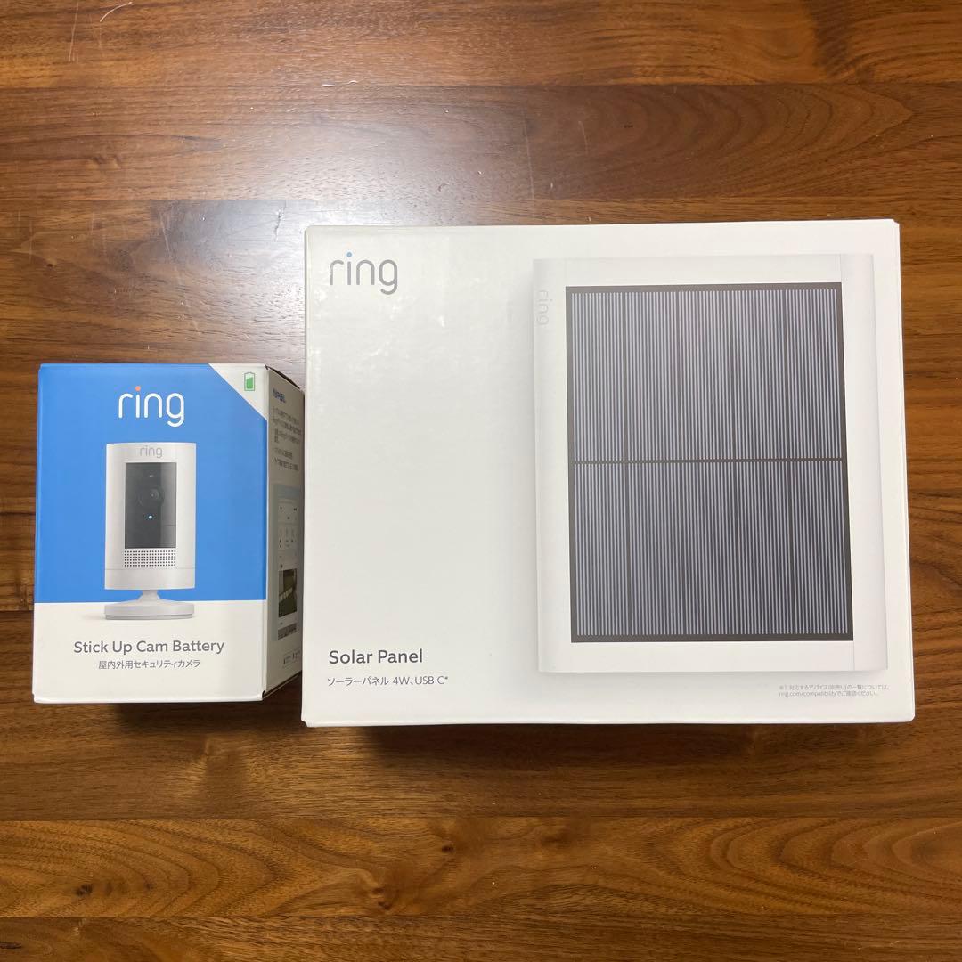 防犯カメラ Ring Stick Up Cam Battery & Solar Panel