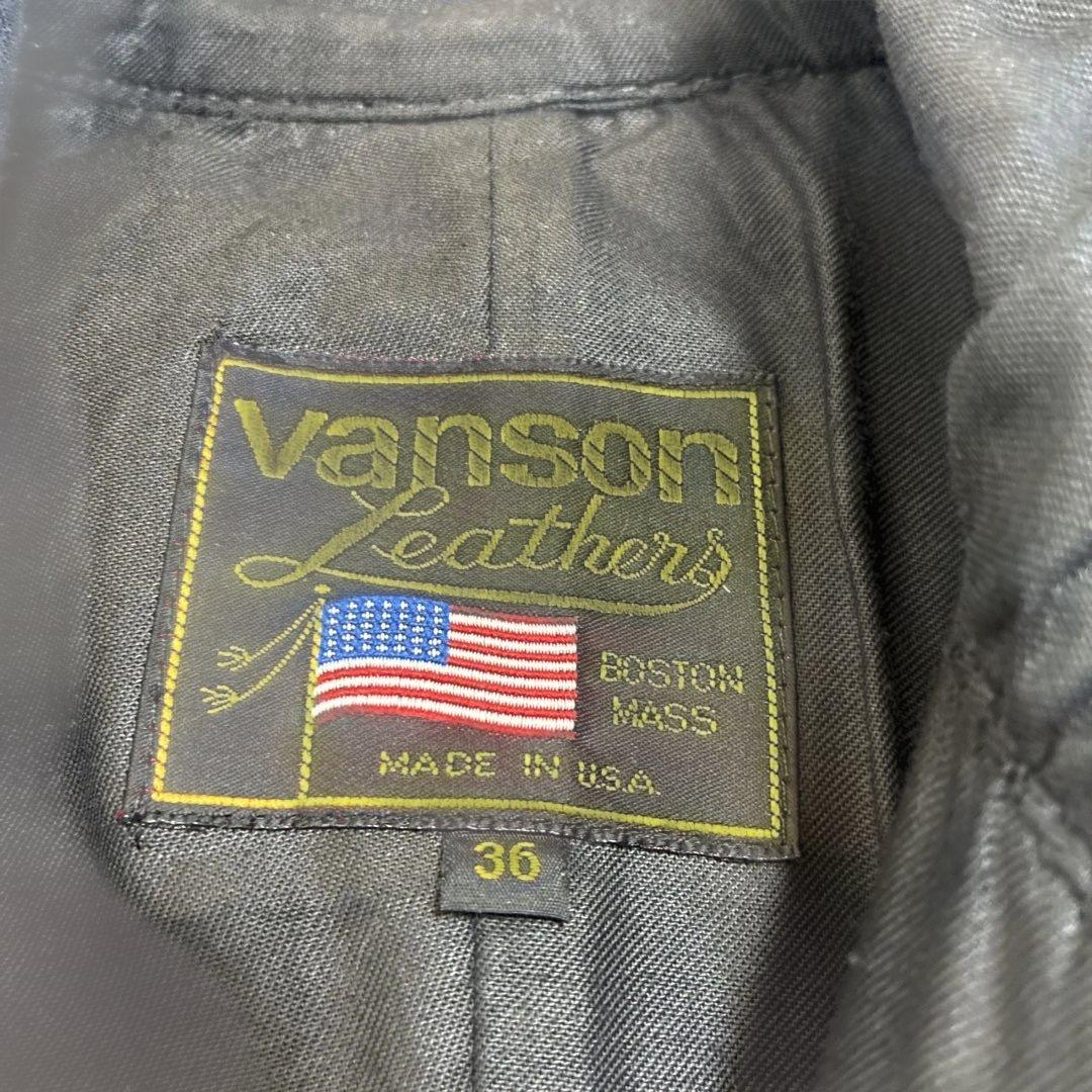Vanson ライダースジャケット　TCジャケット サイズ36 ワッペン