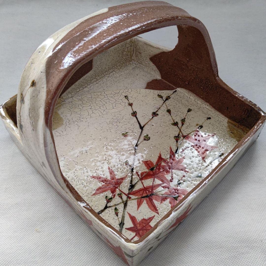 赤絵楓文 手鉢 吉川水城 茶道具