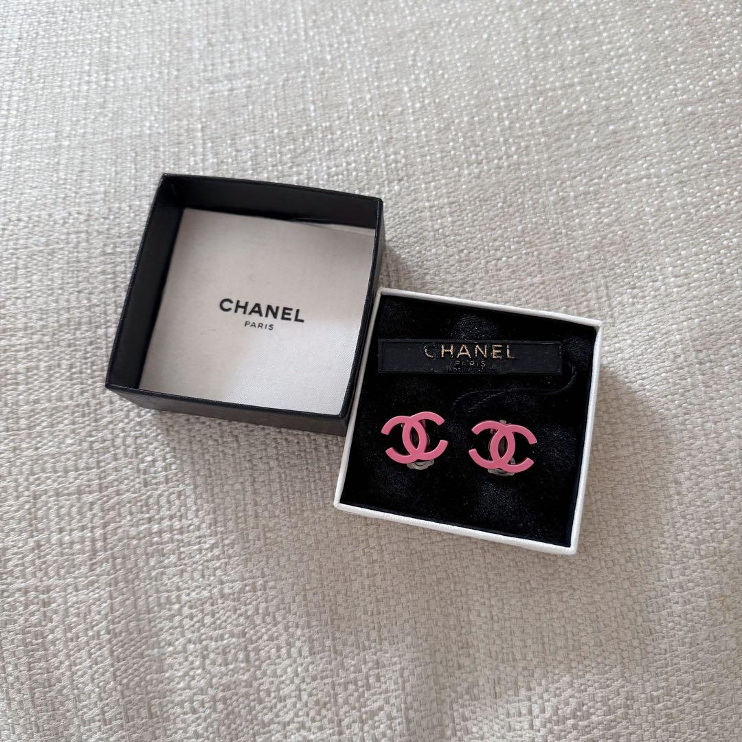 CHANEL シャネル イヤリング ピンクココマーク 04C