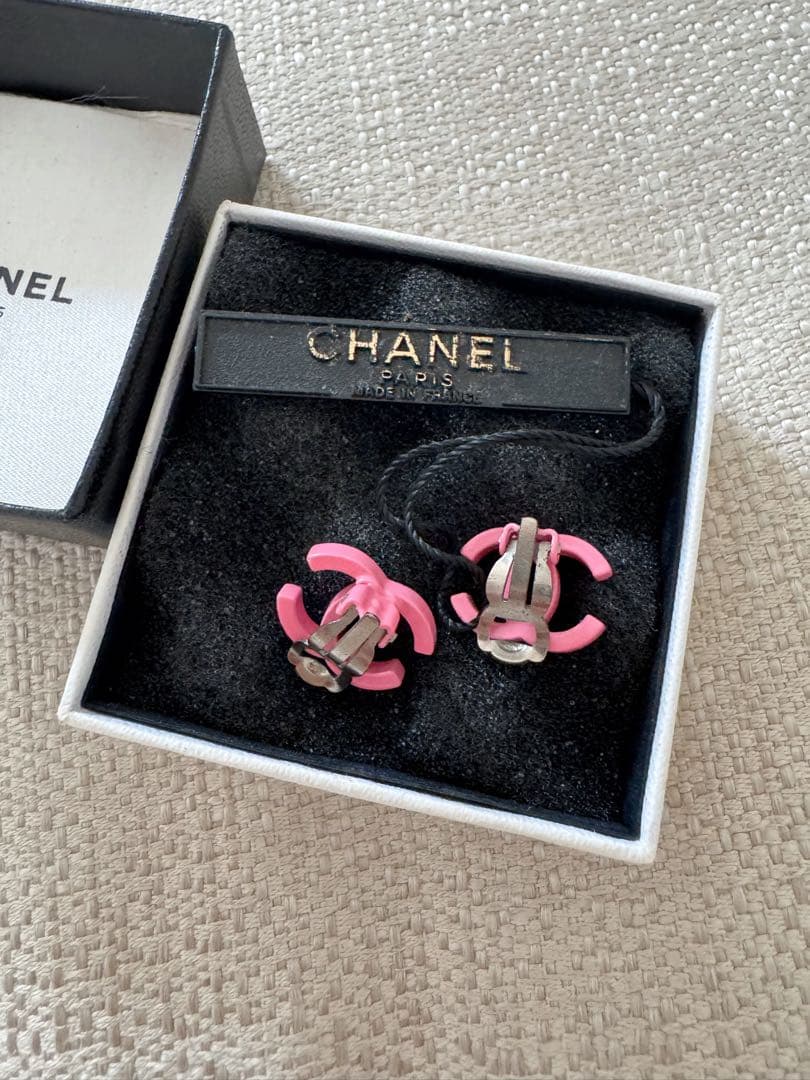 CHANEL シャネル イヤリング ピンクココマーク 04C