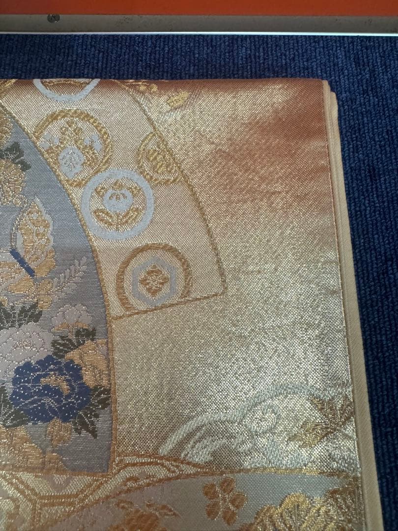 2691袋帯 古代彫金紋 西陣織 金糸　高級上質上品　約440cm 未使用