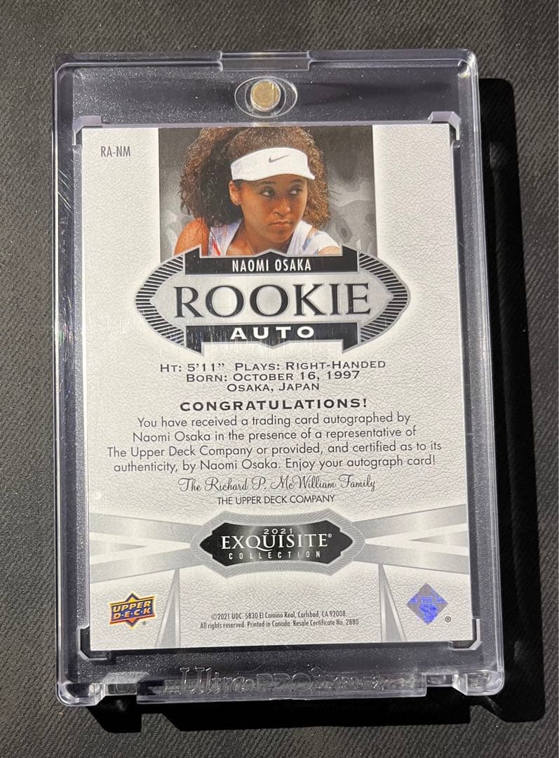 【テニス】大坂なおみ ルーキー サインカード/99 exquisite2021
