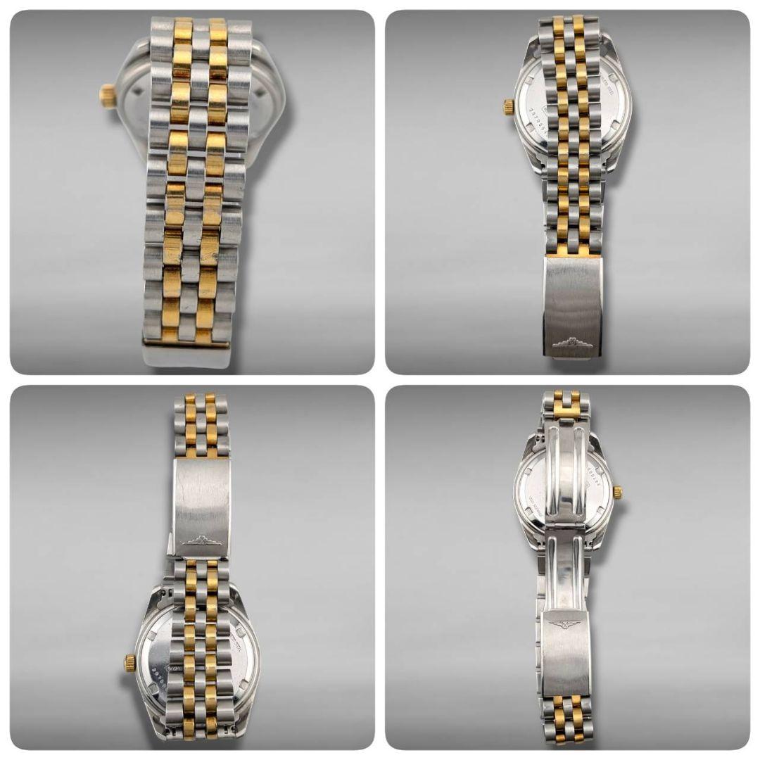 【新品電池・稼働】 ロンジン フルーテッドベゼル ねじ込みリューズ コンビカラー