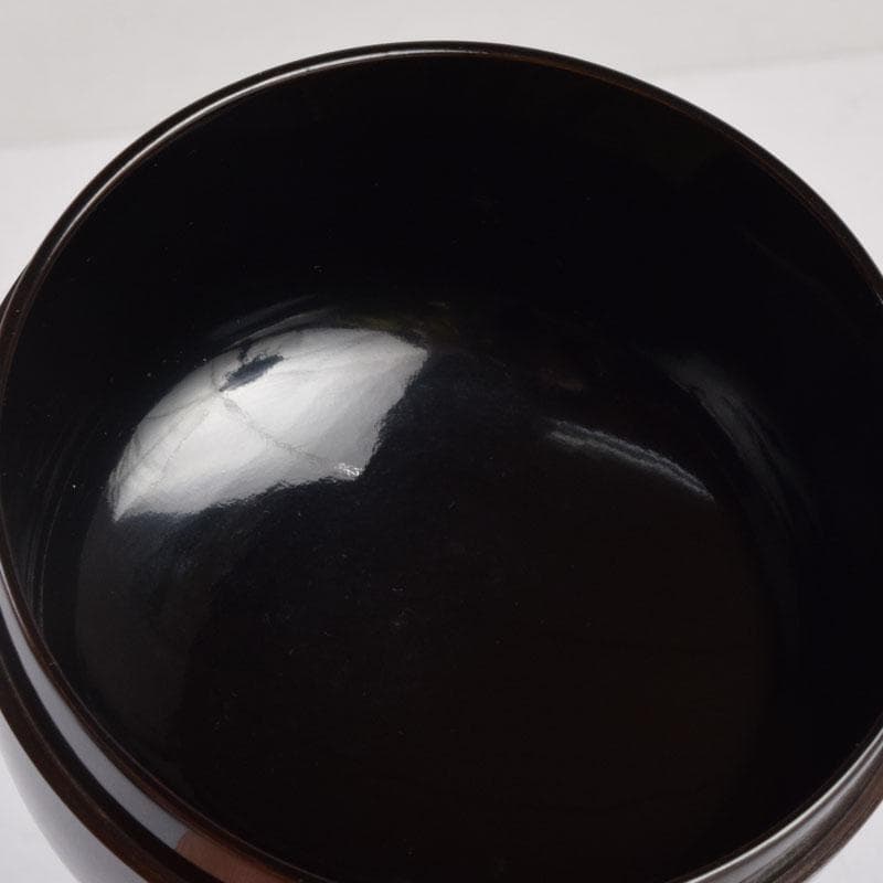 茶道具　黒漆　平棗　伊藤春宗造　共箱　V　8410