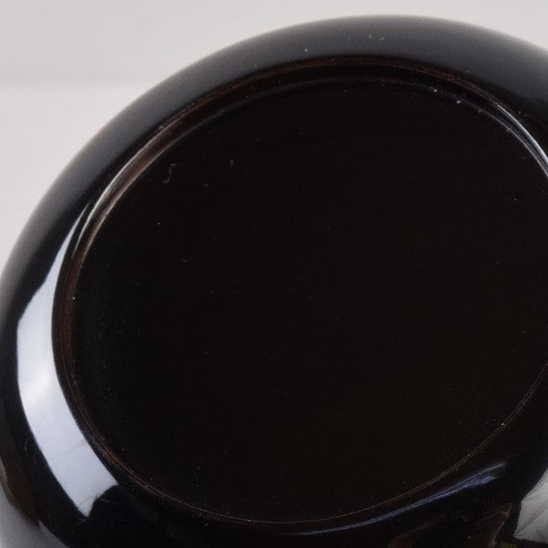 茶道具　黒漆　平棗　伊藤春宗造　共箱　V　8410