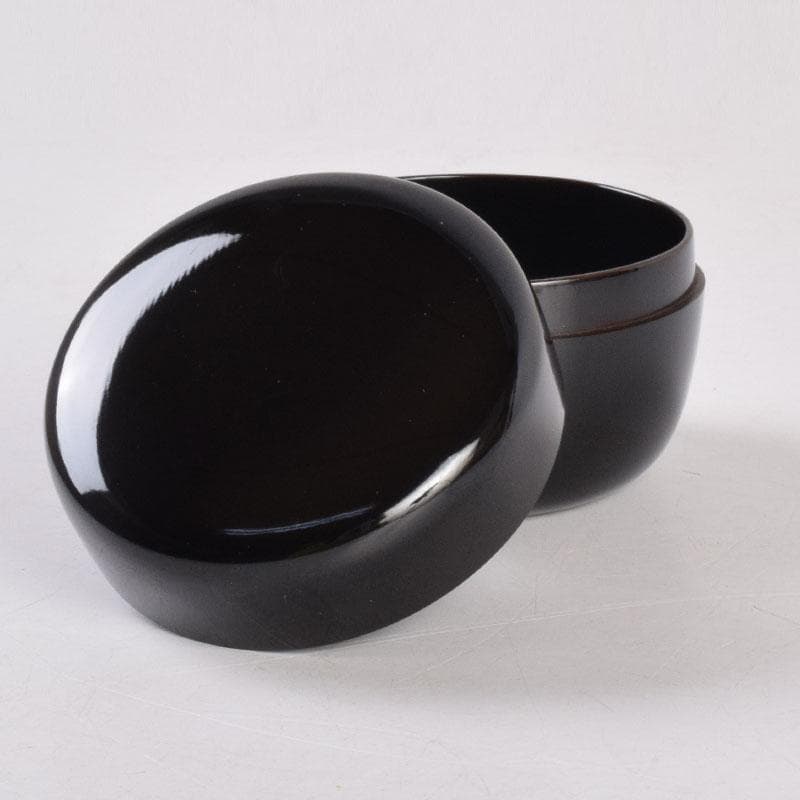 茶道具　黒漆　平棗　伊藤春宗造　共箱　V　8410