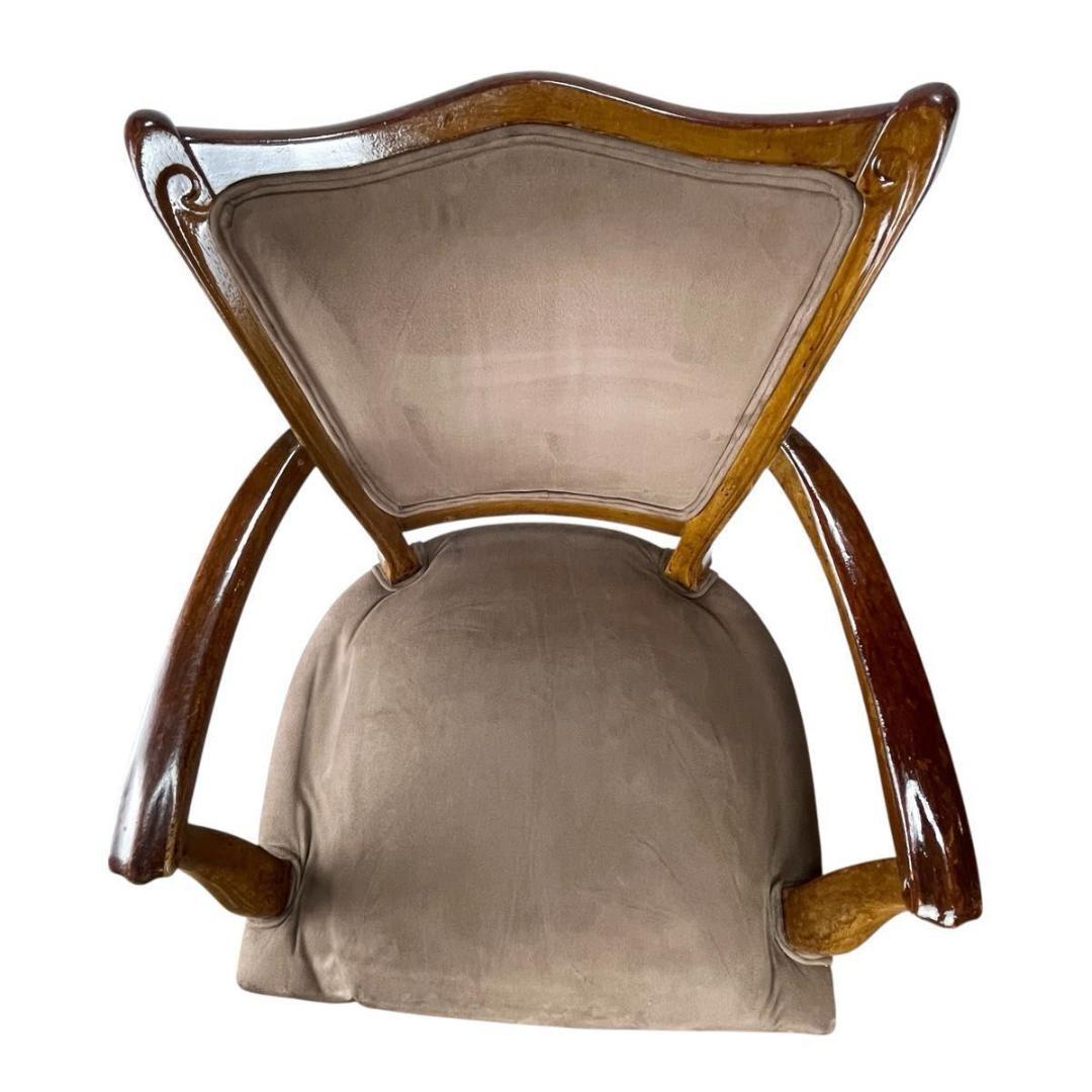 【maruni/マルニ】木製 アームチェア 猫脚 椅子 オールドマルニ 70's