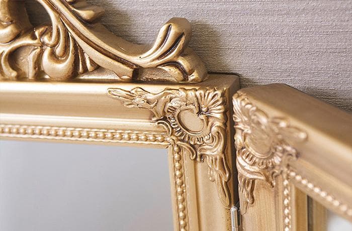 アウトレット セール品 チャーチルウッド スリーサイドミラー 三面鏡 ゴールド