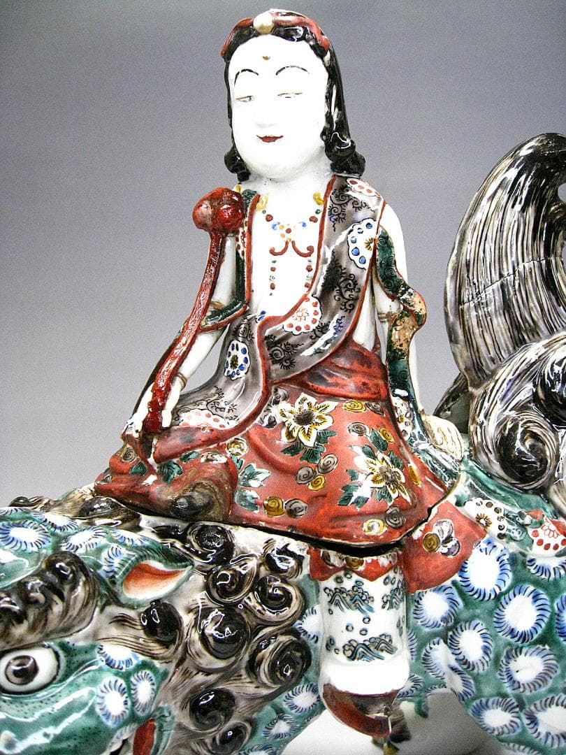 #江戸期 #古九谷 #色絵 #文殊菩薩像香炉 #茶道 #香道 #仏教美術 #古玩