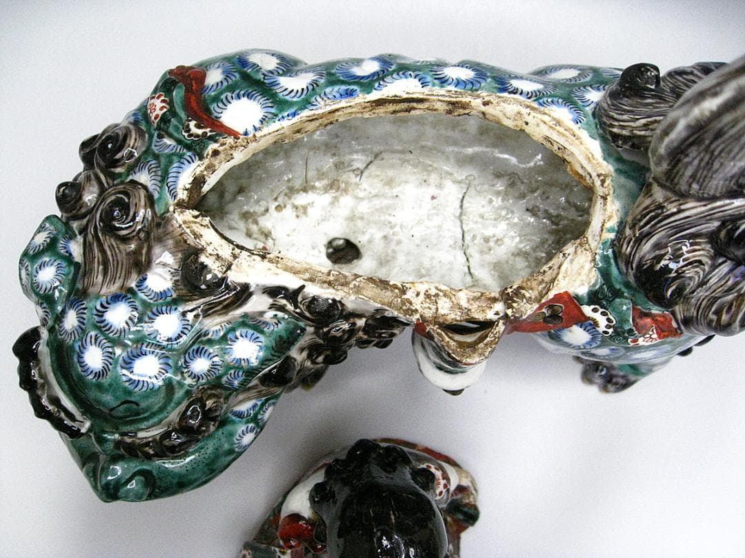 #江戸期 #古九谷 #色絵 #文殊菩薩像香炉 #茶道 #香道 #仏教美術 #古玩