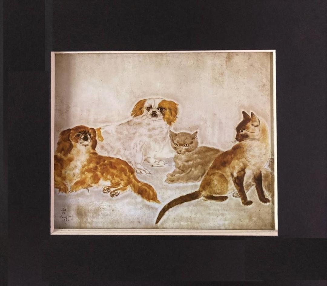 藤田嗣治、「Deux Chiens et deux chats」