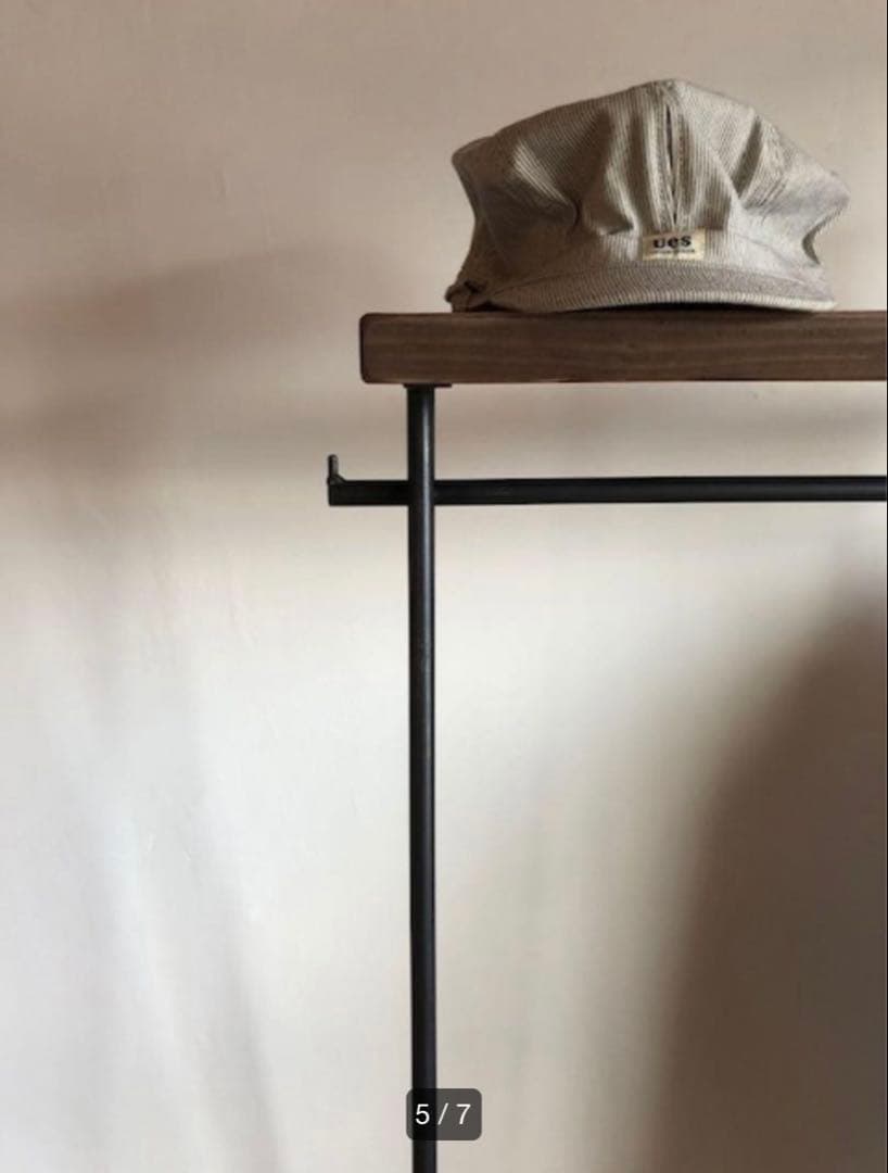 貴重　数量限定　2段　特大　ハンガーラック　古材　収納棚　ディスプレイラック