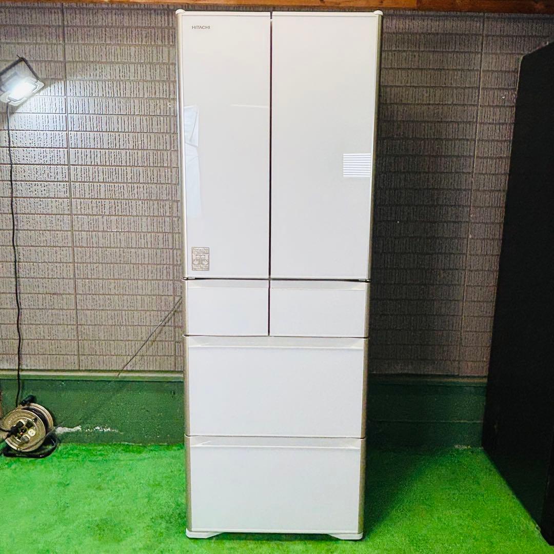 日立 430L 冷蔵庫 大容量 おしゃれガラス面 ファミリー【地域限定配送無料】