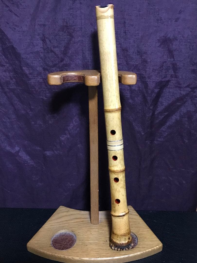 ⭐️尺八 都山流 精華銘(2印) 銀縁歌口　銀三線継 約51センチ