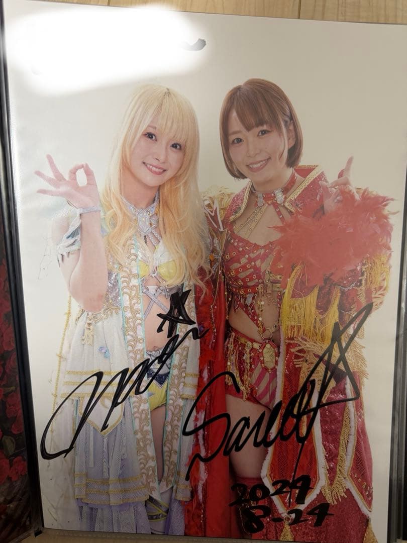 Sareee選手　なつぽい選手　サイン入りポートレート STARDOM