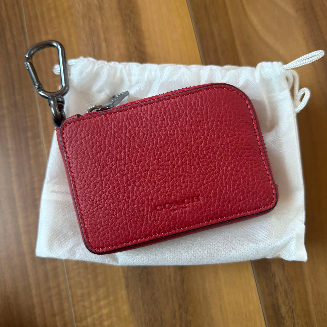 COACH レザー ケース レッド