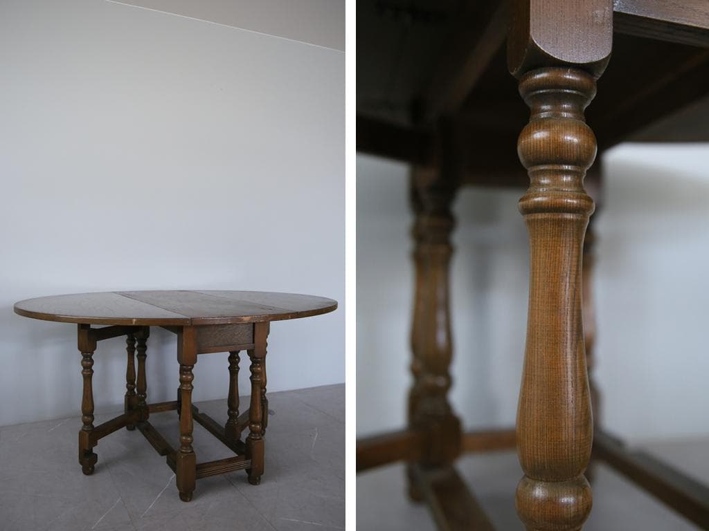 英国アンティークOLD CHARM製ゲートレッグテーブル/ダイニング73-339