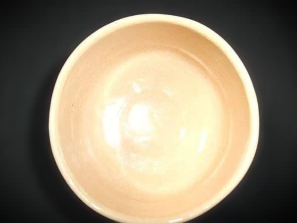 吉村楽入 楽茶碗 染付 すすき野 京焼 清水焼 茶道具 抹茶茶碗