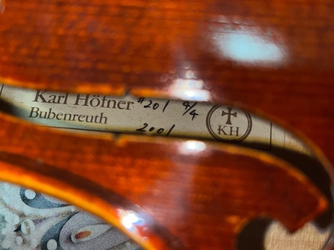 カール・ヘフナー 4/4 KH201 2001 コンサートヴァイオリン