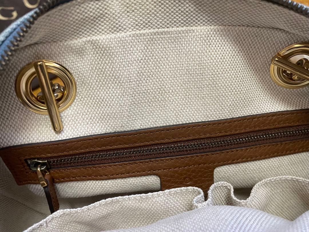 GUCCI デニムブルー ショルダーバッグ 保存袋付き