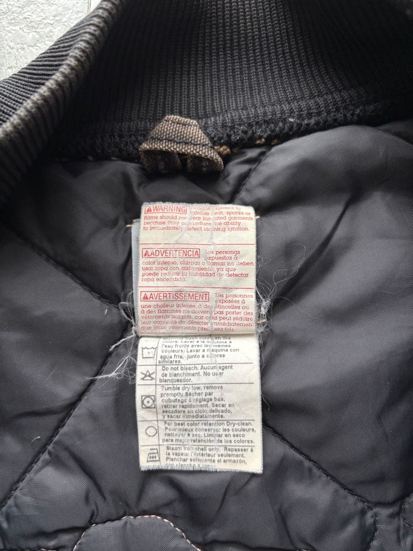 USA製　カーハート　ダックベスト　鬼フェード　ブラック　V01 BLK