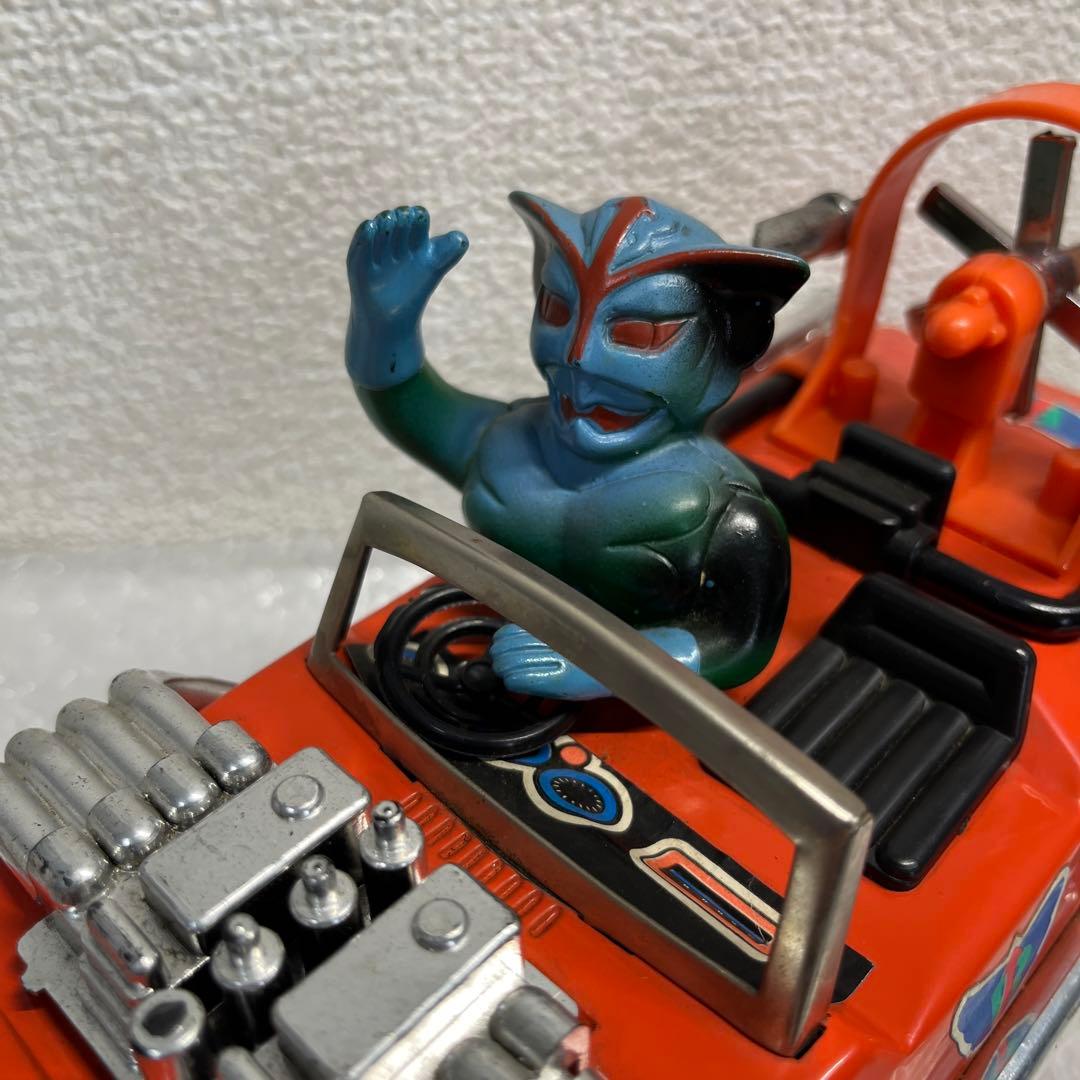 ⚠️美品　当時物　走る！マッハロッド　ブリキ　超人バロムワン　ボップ　ポピー製