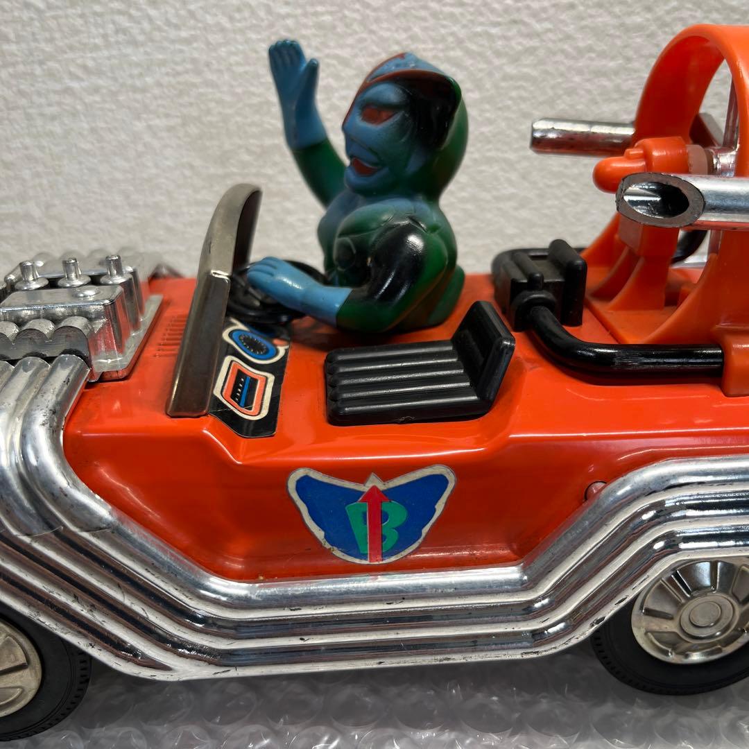 ⚠️美品　当時物　走る！マッハロッド　ブリキ　超人バロムワン　ボップ　ポピー製