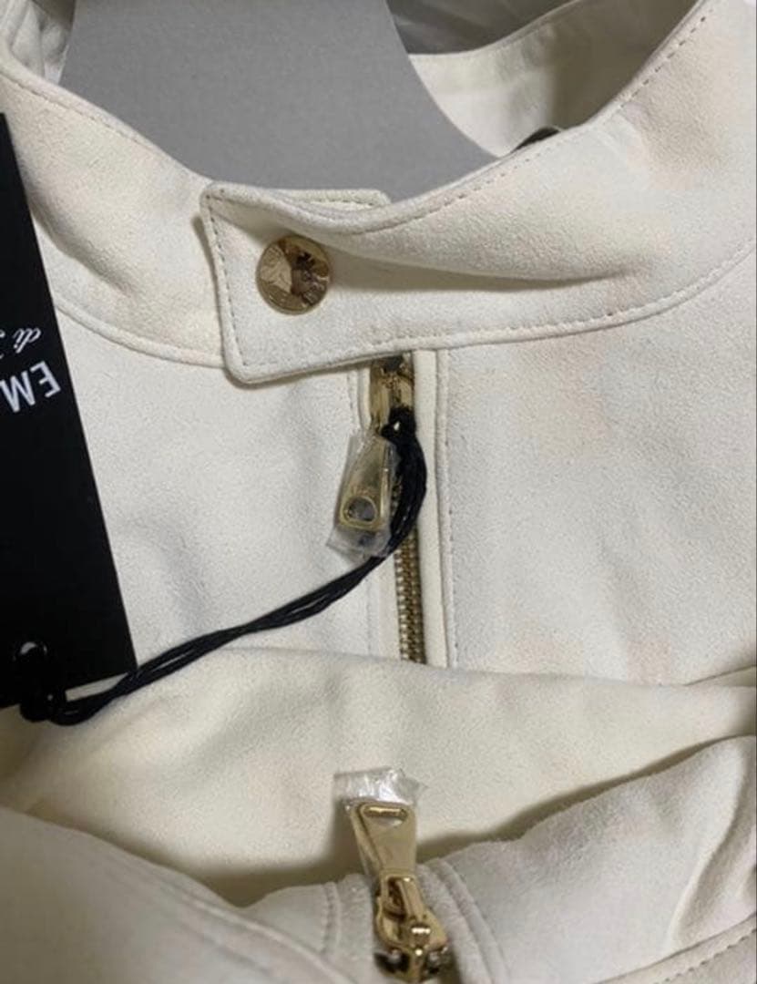 【やまさん専用】エンメティアンドレア白×ゴールド　スエード　B.R.SHOP別注