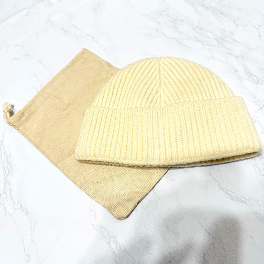 AMI PARIS アミパリス ニット帽 ハートロゴ アイボリー　袋付 最終価格