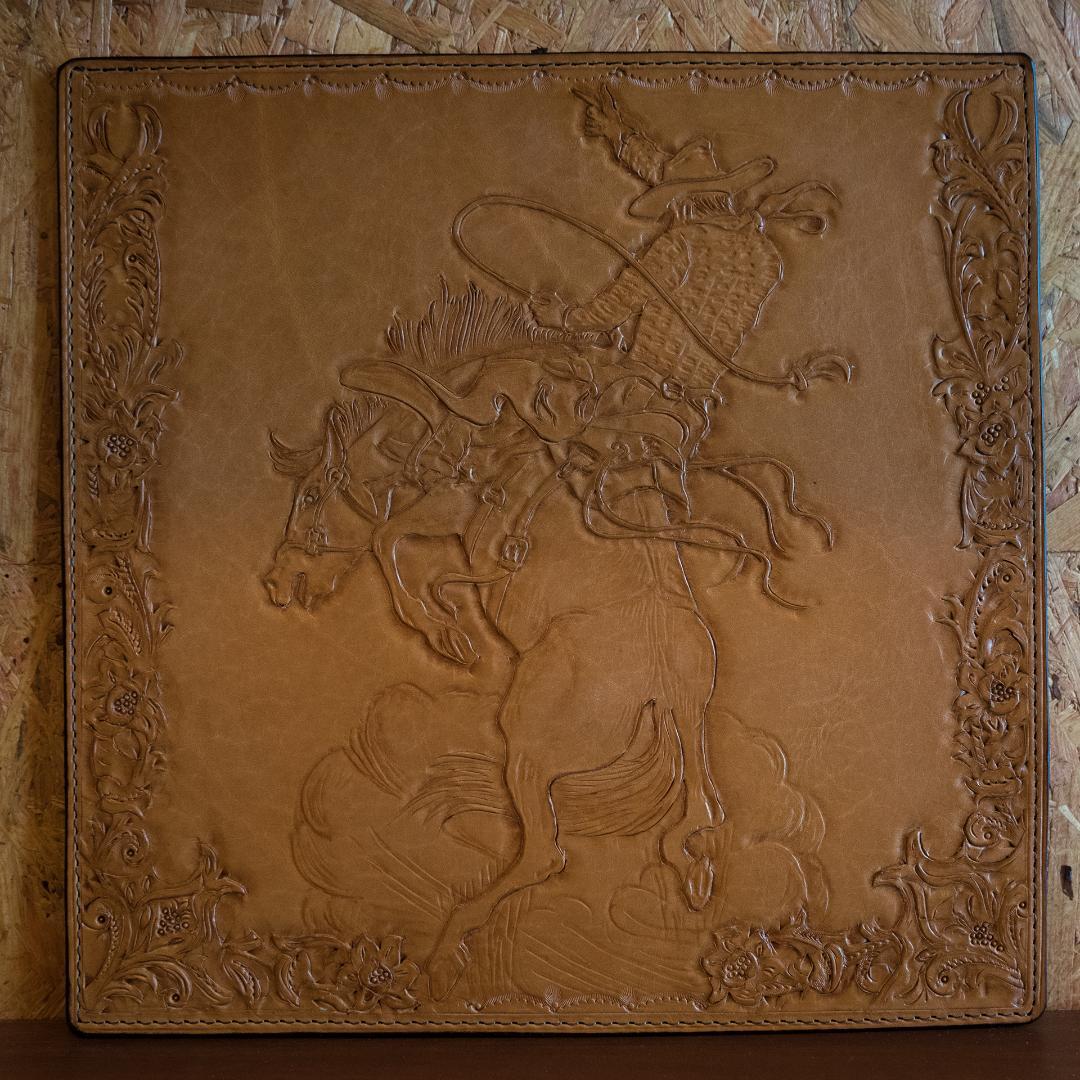 【The 4CE Design】彫刻絵画【 サドルレザー】