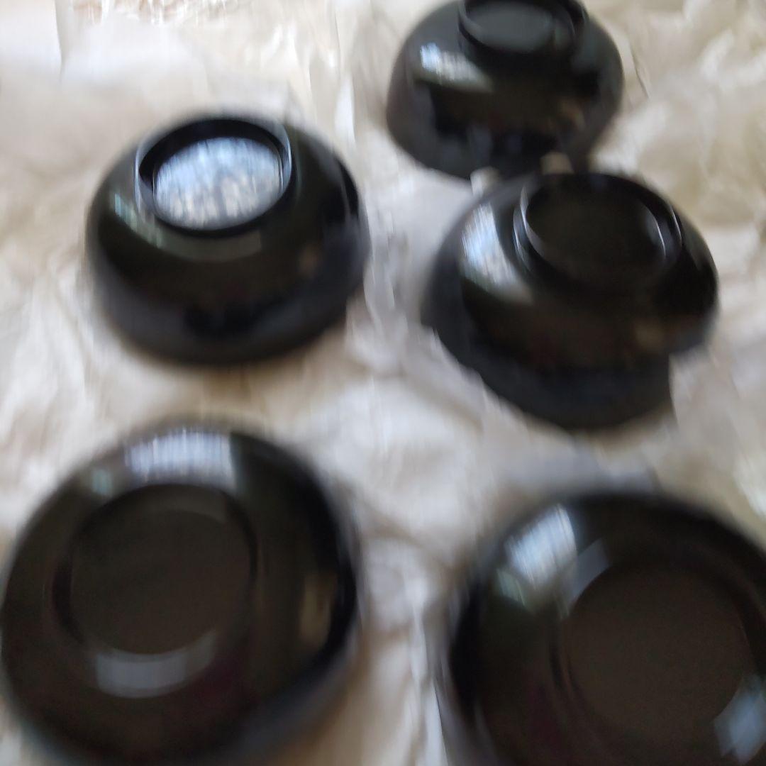 浄法寺塗　うるみ工芸　漆器 黒色椀 ５個セット 蓋付き　新品未使用