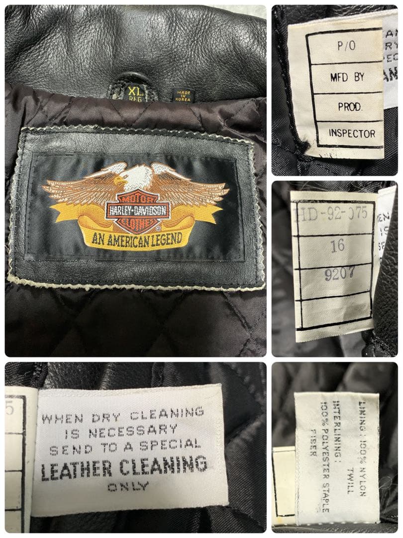 美品 HARLEY DAVIDSON シングルライダース レザージャケット