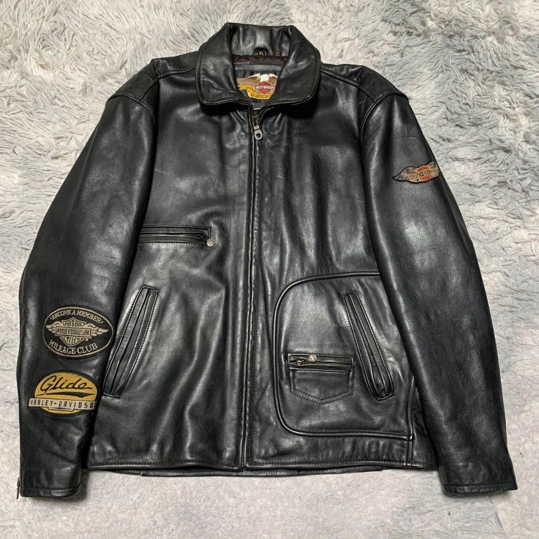 美品 HARLEY DAVIDSON シングルライダース レザージャケット