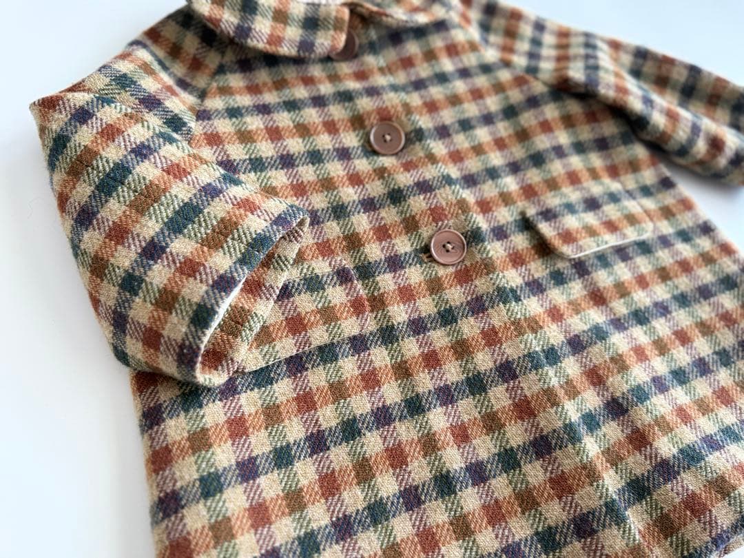 CARAMEL ♡ チェック柄ウールコート 18M