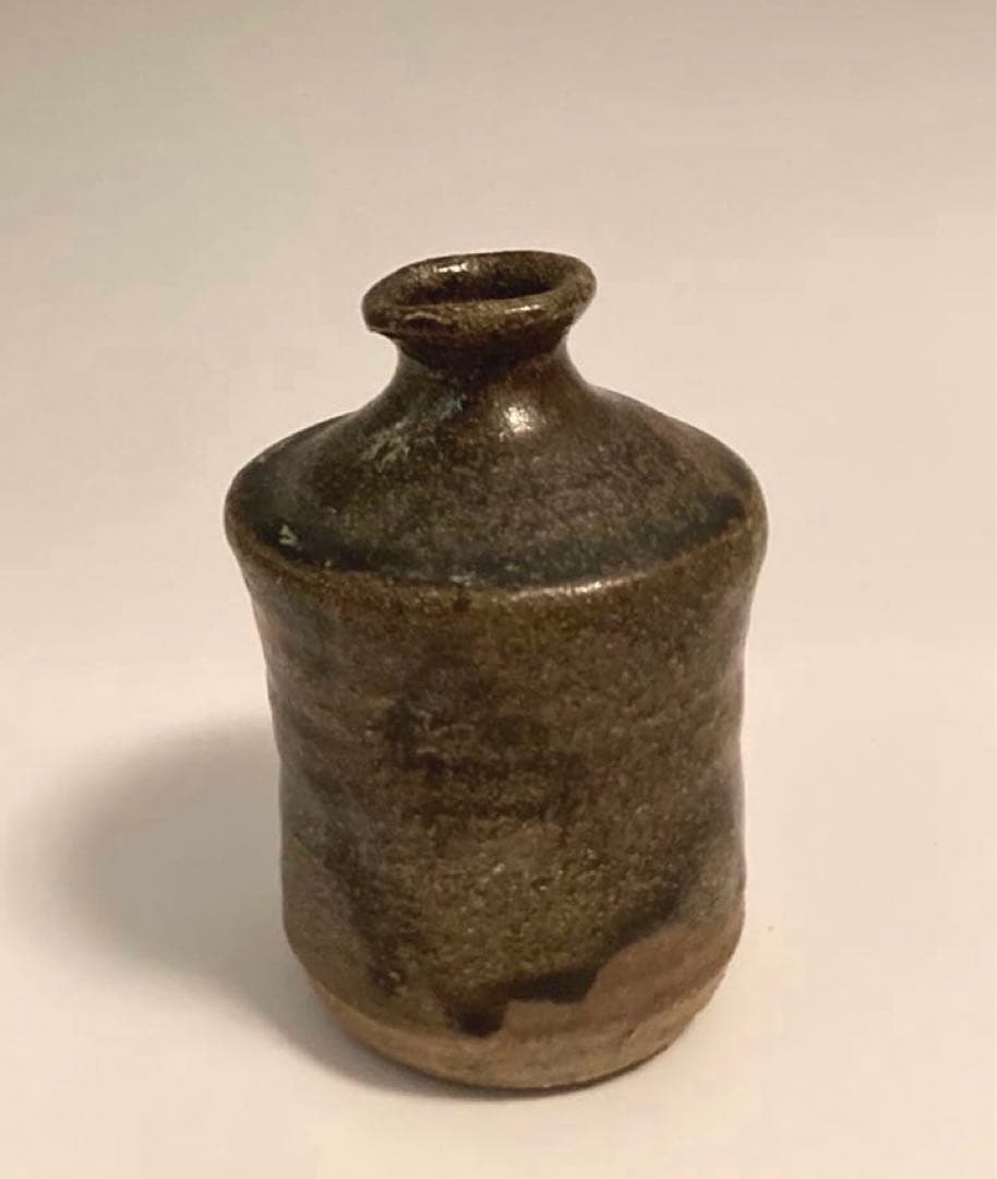 唐津　朝鮮唐津　時代　花入　徳利 一輪挿し　花生け 花瓶 骨董 黒唐津