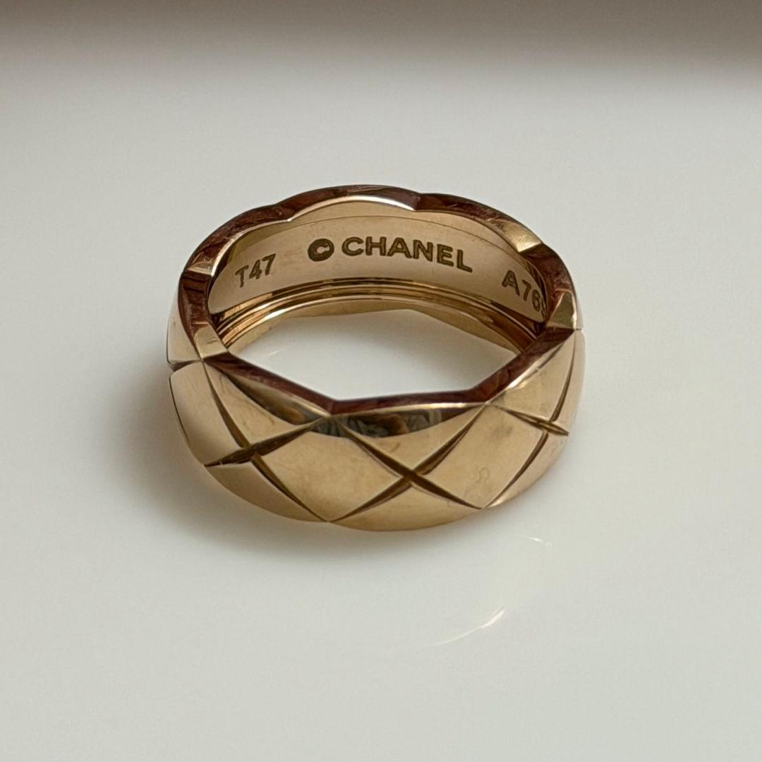 シャネル 18K ベージュゴールド ミディアムモデル ココクラッシュリング 指輪