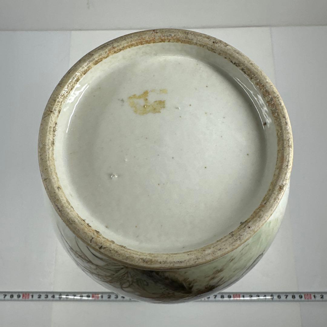 中国清時代　粉彩花鳥図花瓶　高さ35㎝　東Y7-0421②トヒコ