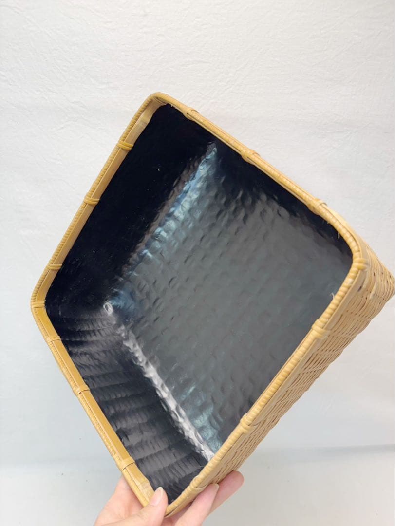 美品 茶道具 平安 竹美斎 炭取 松山篭 炭斗籠 竹工芸 竹細工 炭道具 共箱