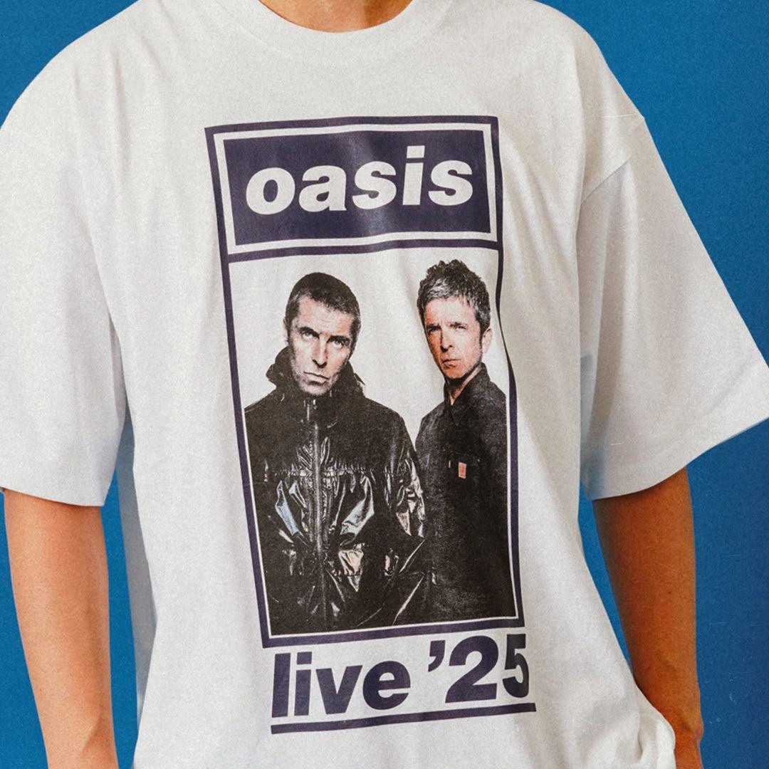 oasis live '25 Photo UKデザイン Tシャツ ホワイトXL