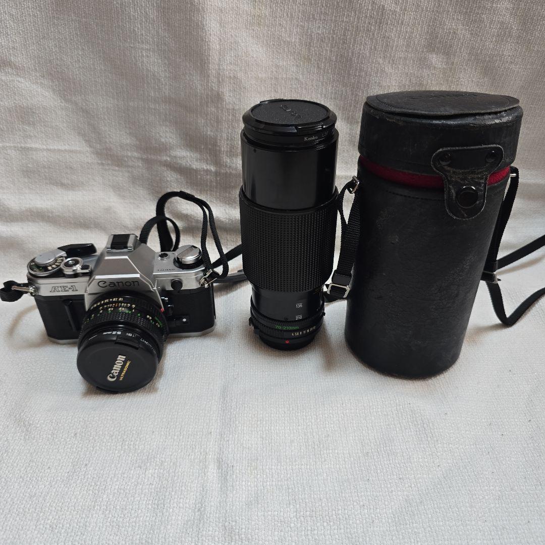 完動品★Canon AE-1 FD 50mm f/1.8 + 望遠ズーム