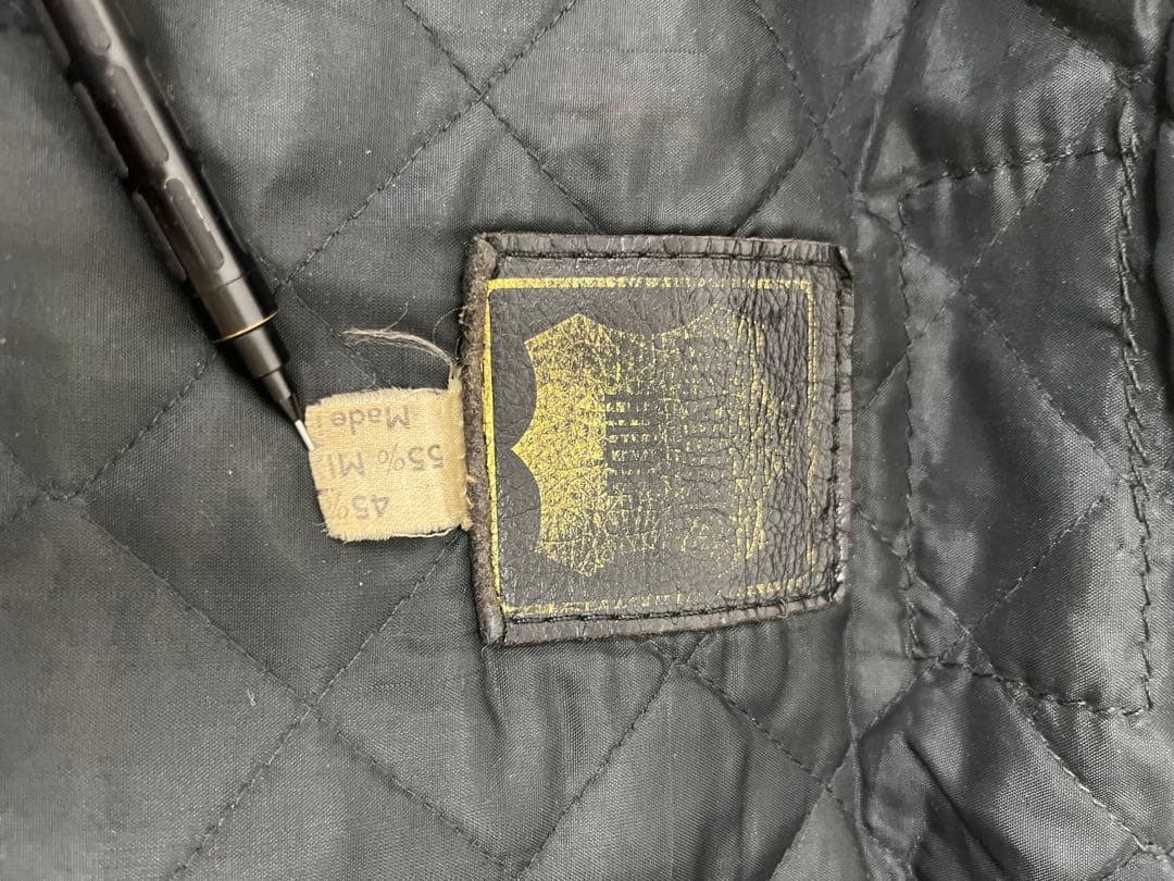 ルイスレザー　レザーライダースジャケット レザー 革ジャン ブラック 古着