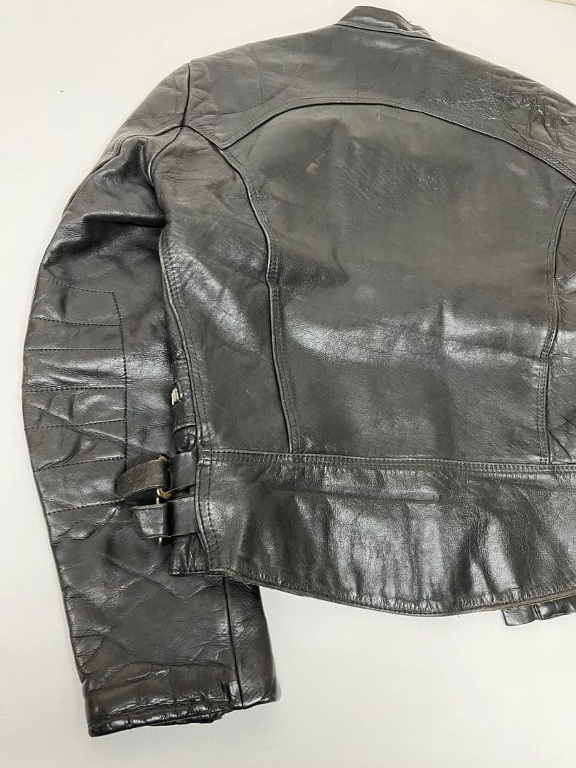 ルイスレザー　レザーライダースジャケット レザー 革ジャン ブラック 古着