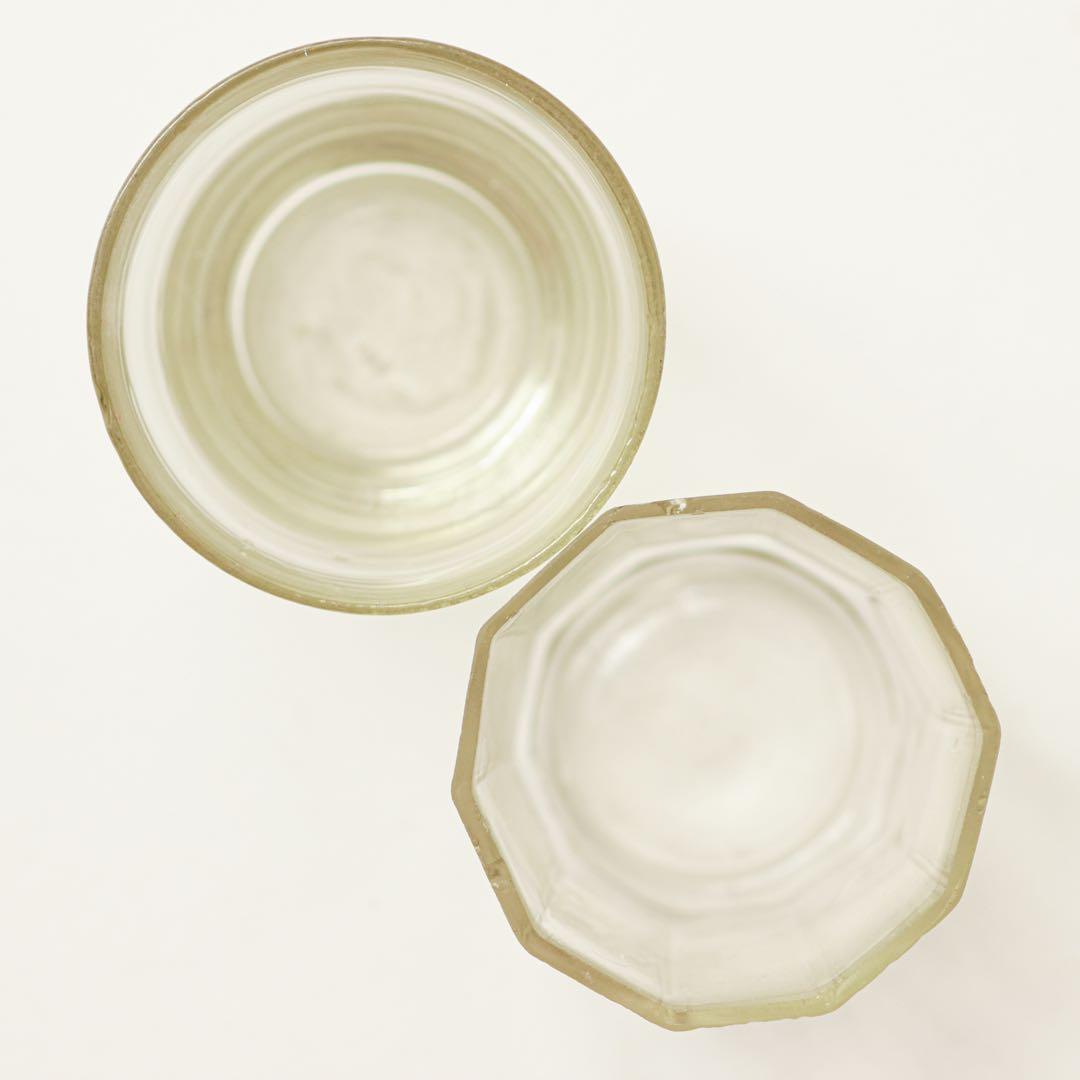 明治　大正　ガラス　面取り　ちょこ　猪口　酒器　酒盃　ゆらゆら