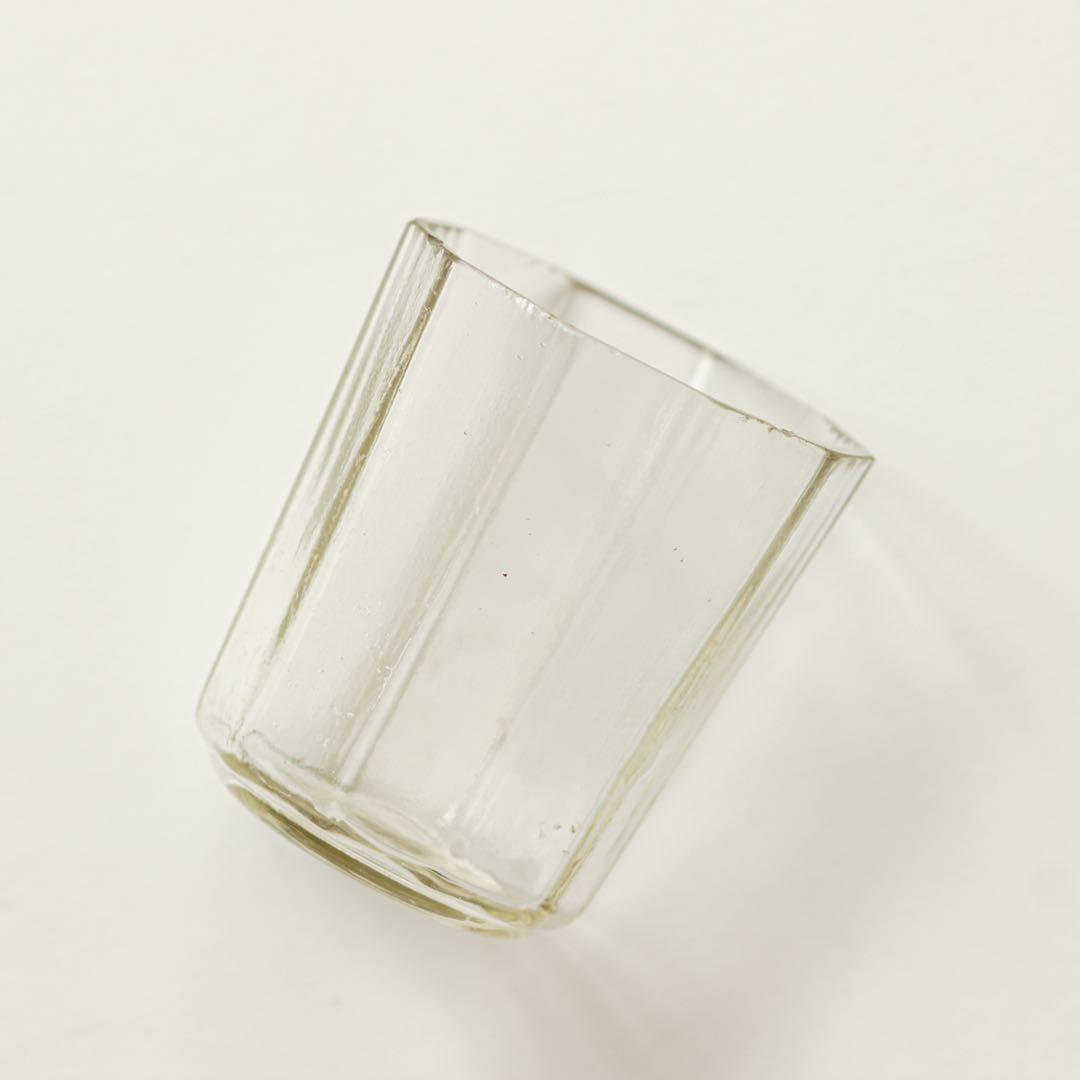 明治　大正　ガラス　面取り　ちょこ　猪口　酒器　酒盃　ゆらゆら