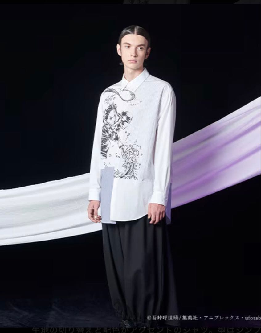 鬼滅の刃 GroundY ヨウジヤマモト 竈門炭治郎 シャツ ホワイト