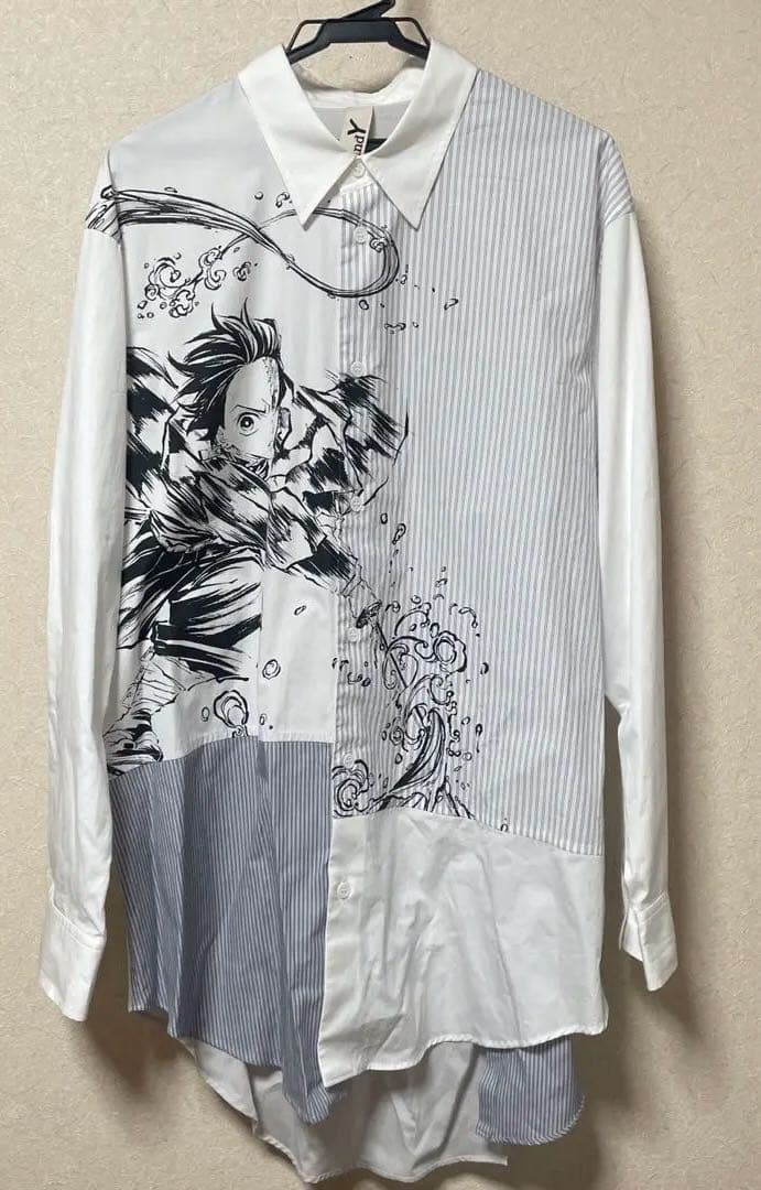 鬼滅の刃 GroundY ヨウジヤマモト 竈門炭治郎 シャツ ホワイト