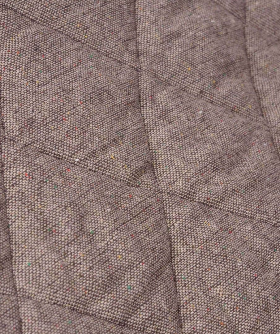 ブラウン キルティング ツイード こたつ布団 長方形