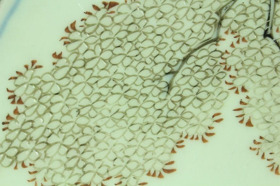 古伊万里 桜下 美人図 皿(K-YC514)